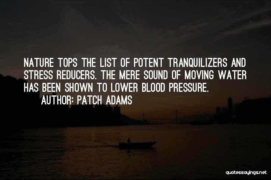 Patch Adams Quotes: Nature Tops The List Of Potent Tranquilizers And Stress Reducers. The Mere Sound Of Moving Water Has Been Shown To