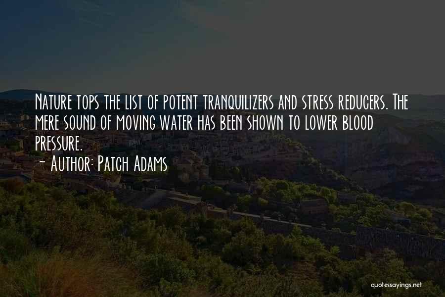 Patch Adams Quotes: Nature Tops The List Of Potent Tranquilizers And Stress Reducers. The Mere Sound Of Moving Water Has Been Shown To