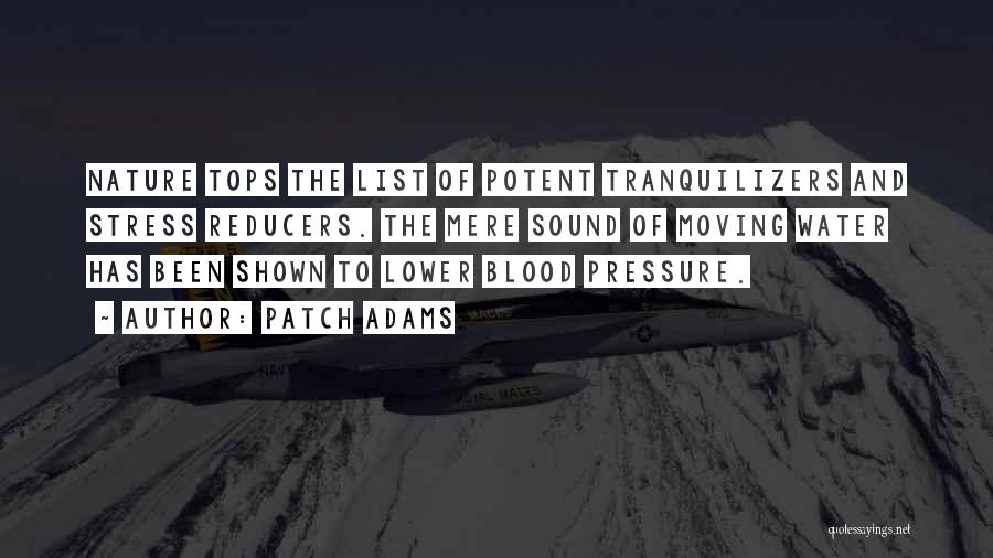 Patch Adams Quotes: Nature Tops The List Of Potent Tranquilizers And Stress Reducers. The Mere Sound Of Moving Water Has Been Shown To