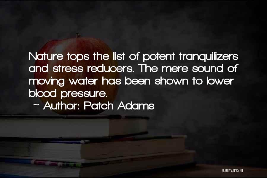 Patch Adams Quotes: Nature Tops The List Of Potent Tranquilizers And Stress Reducers. The Mere Sound Of Moving Water Has Been Shown To