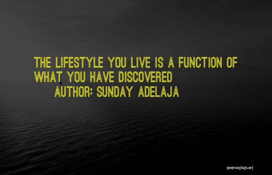 Sunday Adelaja Quotes: The Lifestyle You Live Is A Function Of What You Have Discovered