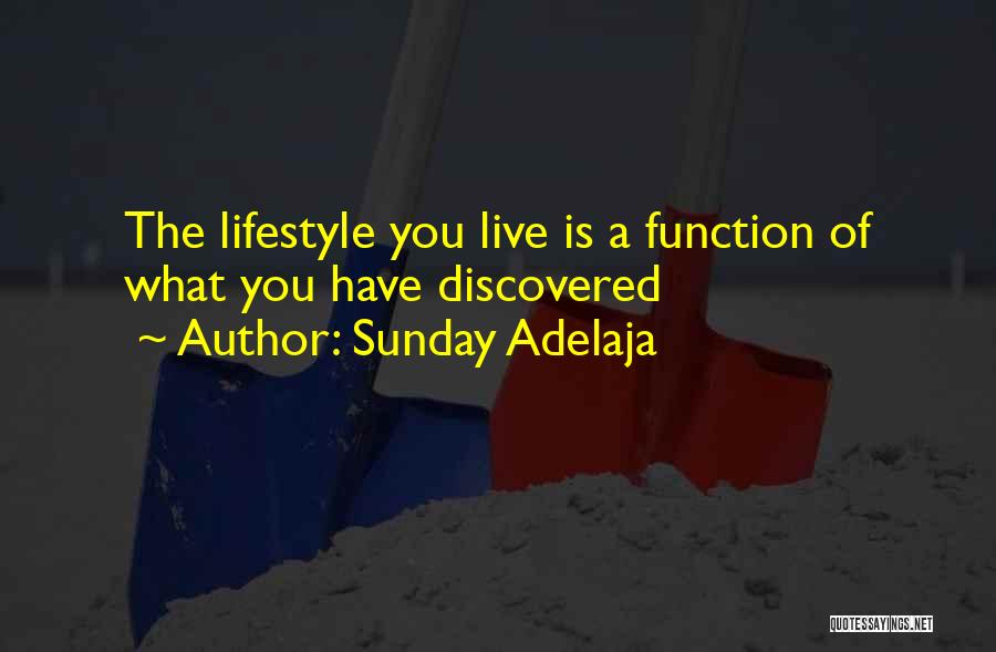 Sunday Adelaja Quotes: The Lifestyle You Live Is A Function Of What You Have Discovered