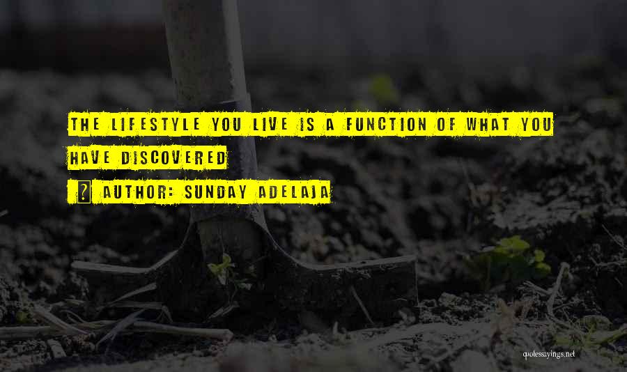 Sunday Adelaja Quotes: The Lifestyle You Live Is A Function Of What You Have Discovered