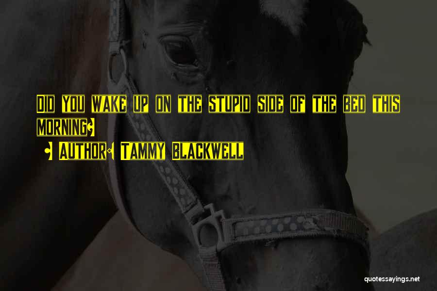 Tammy Blackwell Quotes: Did You Wake Up On The Stupid Side Of The Bed This Morning?