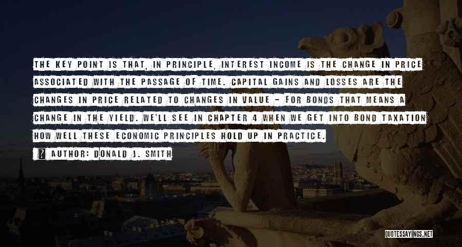 Donald J. Smith Quotes: The Key Point Is That, In Principle, Interest Income Is The Change In Price Associated With The Passage Of Time.