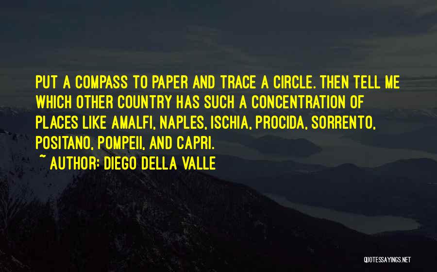 Diego Della Valle Quotes: Put A Compass To Paper And Trace A Circle. Then Tell Me Which Other Country Has Such A Concentration Of