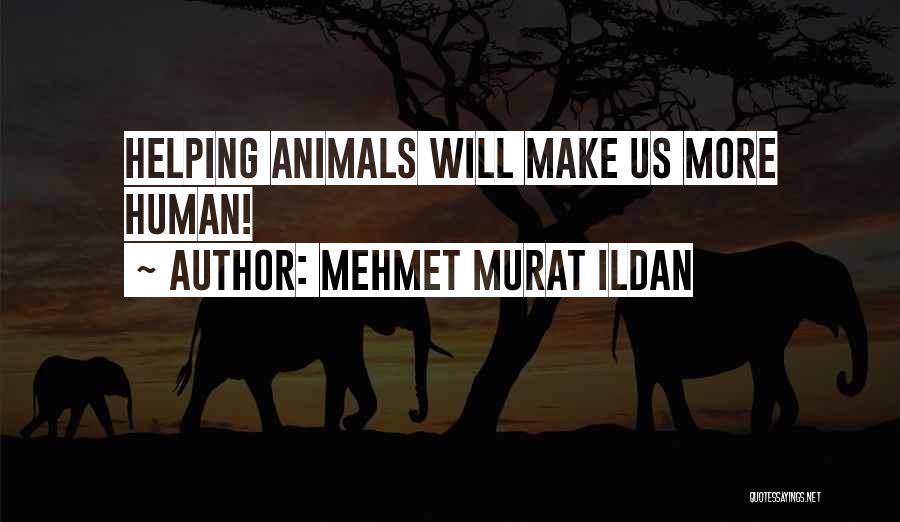 Mehmet Murat Ildan Quotes: Helping Animals Will Make Us More Human!