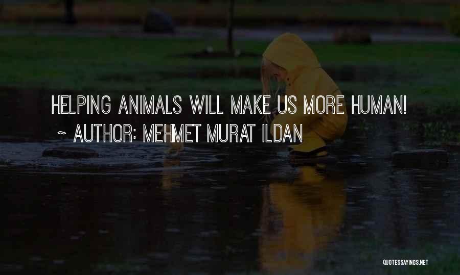 Mehmet Murat Ildan Quotes: Helping Animals Will Make Us More Human!