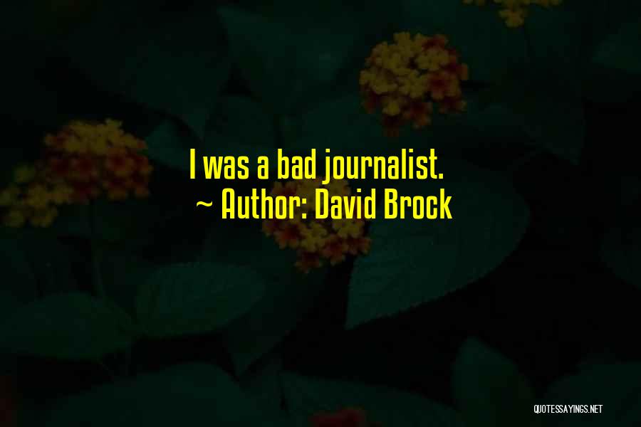 David Brock Quotes: I Was A Bad Journalist.