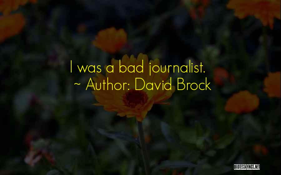 David Brock Quotes: I Was A Bad Journalist.