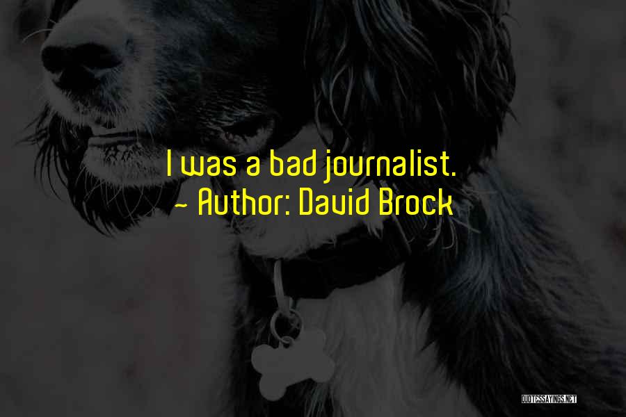 David Brock Quotes: I Was A Bad Journalist.