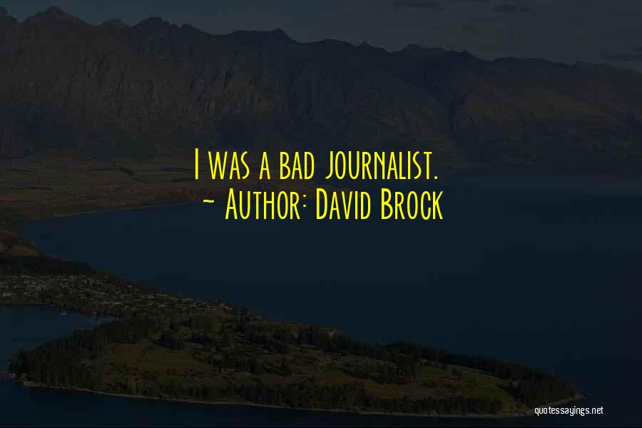 David Brock Quotes: I Was A Bad Journalist.