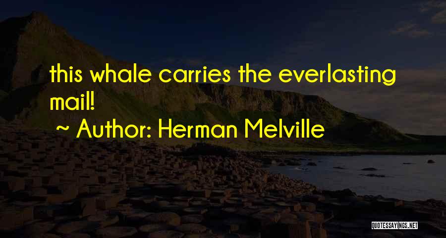 Herman Melville Quotes: This Whale Carries The Everlasting Mail!