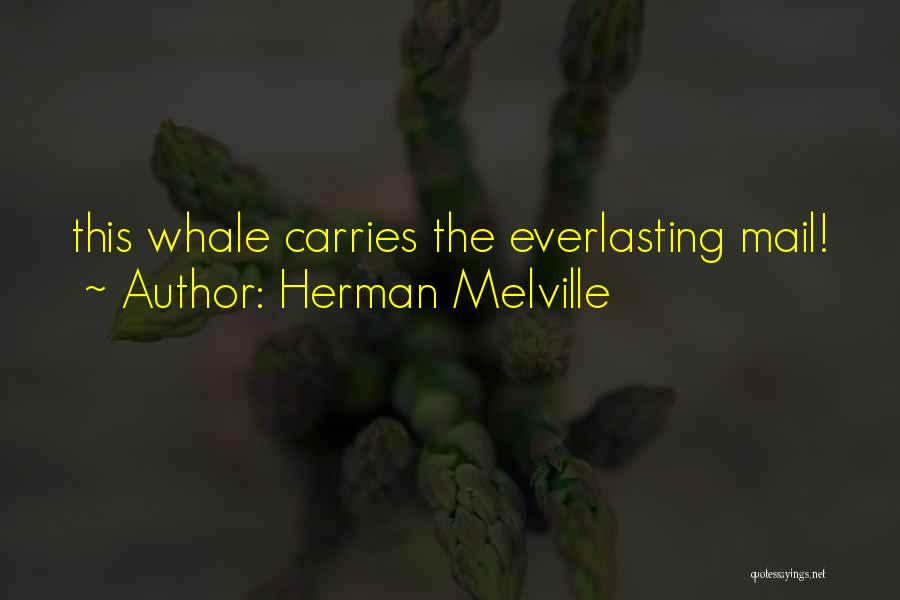 Herman Melville Quotes: This Whale Carries The Everlasting Mail!