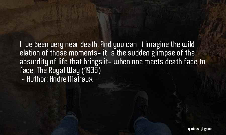 Andre Malraux Quotes: I've Been Very Near Death. And You Can't Imagine The Wild Elation Of Those Moments- It's The Sudden Glimpse Of