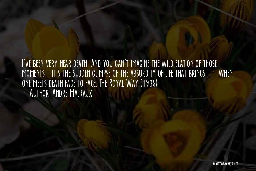 Andre Malraux Quotes: I've Been Very Near Death. And You Can't Imagine The Wild Elation Of Those Moments- It's The Sudden Glimpse Of