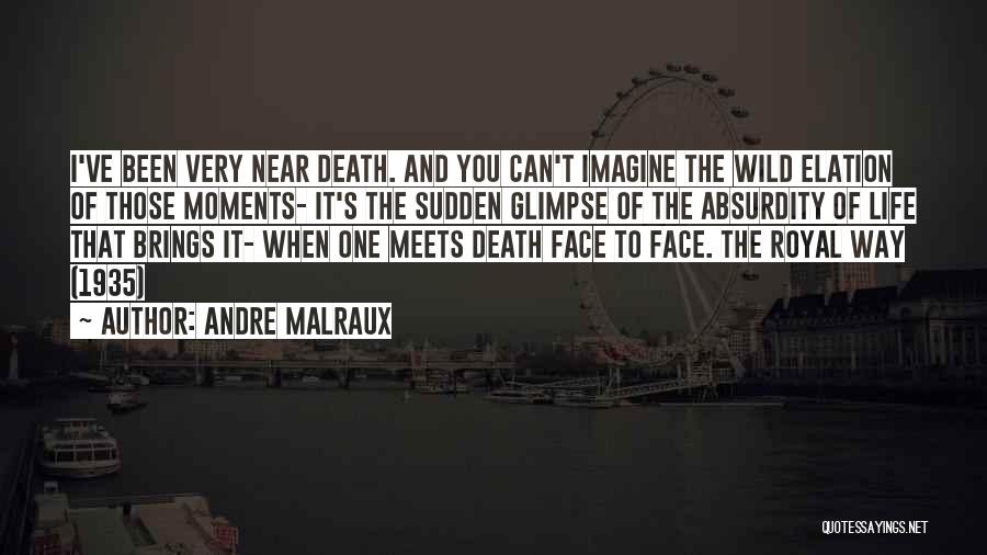 Andre Malraux Quotes: I've Been Very Near Death. And You Can't Imagine The Wild Elation Of Those Moments- It's The Sudden Glimpse Of