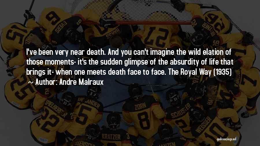 Andre Malraux Quotes: I've Been Very Near Death. And You Can't Imagine The Wild Elation Of Those Moments- It's The Sudden Glimpse Of