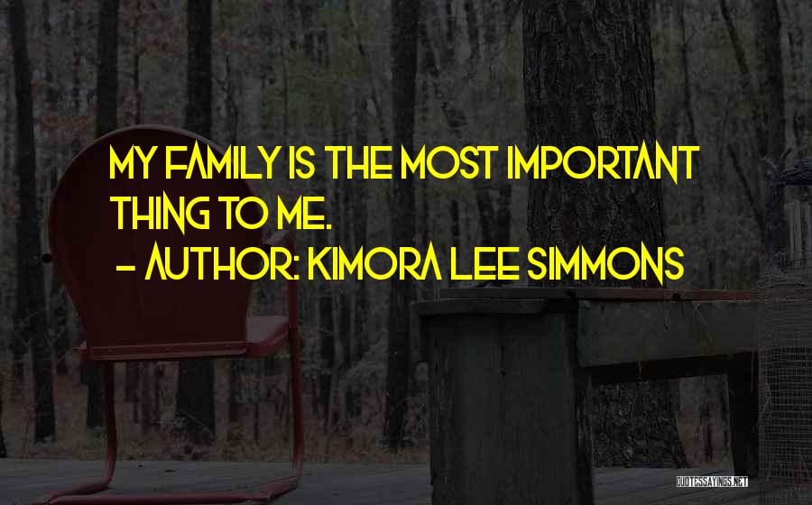 Kimora Lee Simmons Quotes: My Family Is The Most Important Thing To Me.