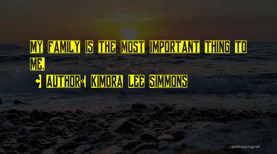 Kimora Lee Simmons Quotes: My Family Is The Most Important Thing To Me.