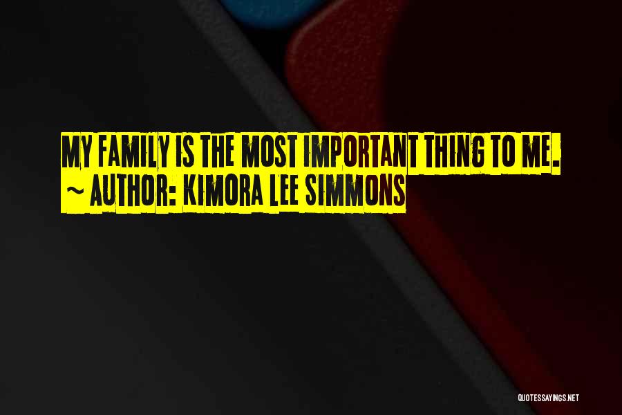 Kimora Lee Simmons Quotes: My Family Is The Most Important Thing To Me.