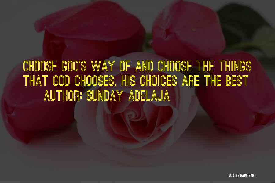 Sunday Adelaja Quotes: Choose God's Way Of And Choose The Things That God Chooses. His Choices Are The Best