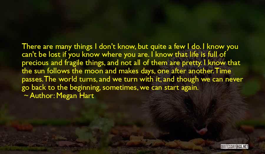Megan Hart Quotes: There Are Many Things I Don't Know, But Quite A Few I Do. I Know You Can't Be Lost If