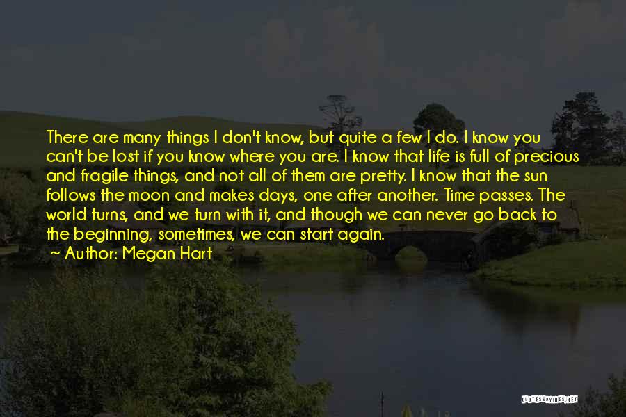 Megan Hart Quotes: There Are Many Things I Don't Know, But Quite A Few I Do. I Know You Can't Be Lost If