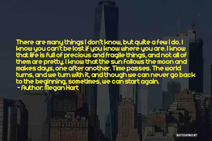 Megan Hart Quotes: There Are Many Things I Don't Know, But Quite A Few I Do. I Know You Can't Be Lost If