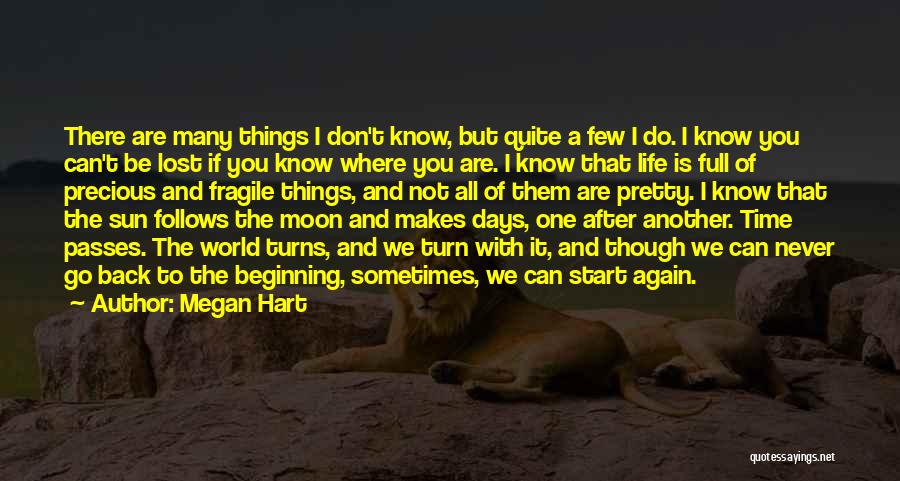 Megan Hart Quotes: There Are Many Things I Don't Know, But Quite A Few I Do. I Know You Can't Be Lost If