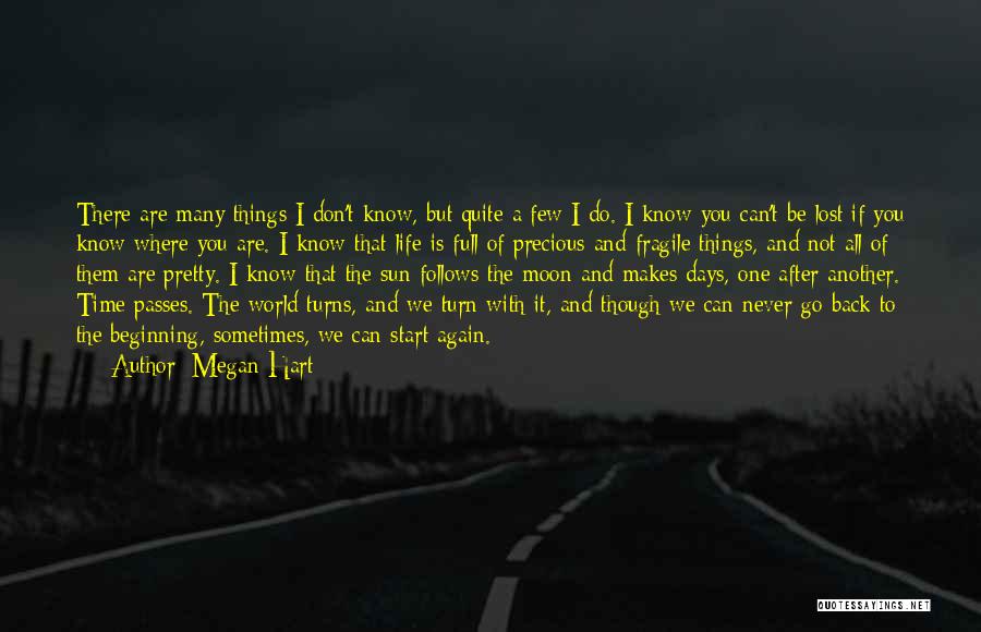 Megan Hart Quotes: There Are Many Things I Don't Know, But Quite A Few I Do. I Know You Can't Be Lost If
