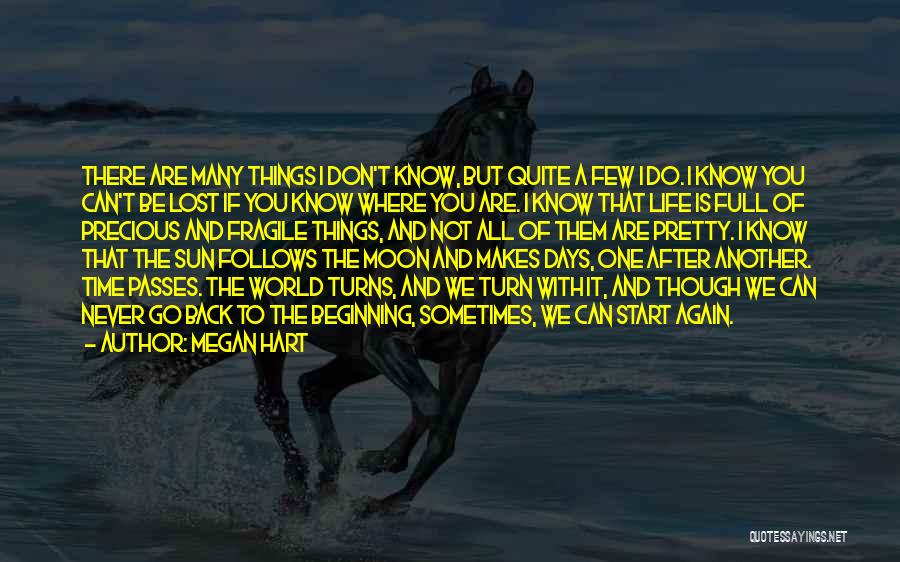 Megan Hart Quotes: There Are Many Things I Don't Know, But Quite A Few I Do. I Know You Can't Be Lost If