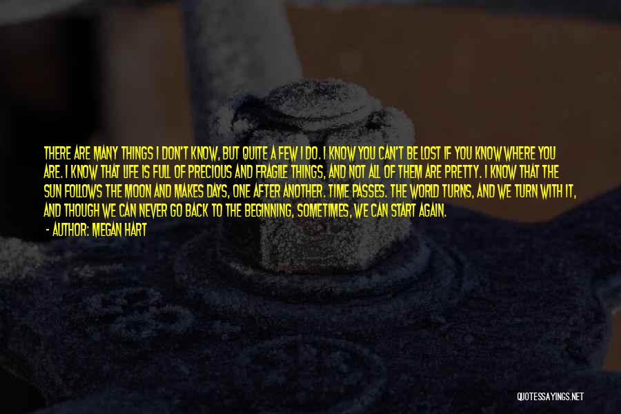 Megan Hart Quotes: There Are Many Things I Don't Know, But Quite A Few I Do. I Know You Can't Be Lost If