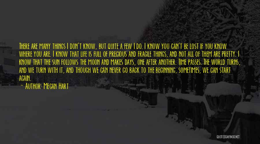 Megan Hart Quotes: There Are Many Things I Don't Know, But Quite A Few I Do. I Know You Can't Be Lost If