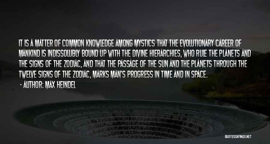 Max Heindel Quotes: It Is A Matter Of Common Knowledge Among Mystics That The Evolutionary Career Of Mankind Is Indissolubly Bound Up With