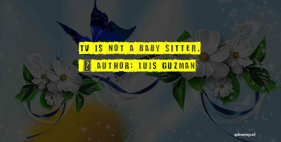 Luis Guzman Quotes: Tv Is Not A Baby Sitter.