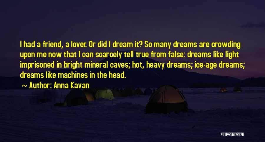 Anna Kavan Quotes: I Had A Friend, A Lover. Or Did I Dream It? So Many Dreams Are Crowding Upon Me Now That