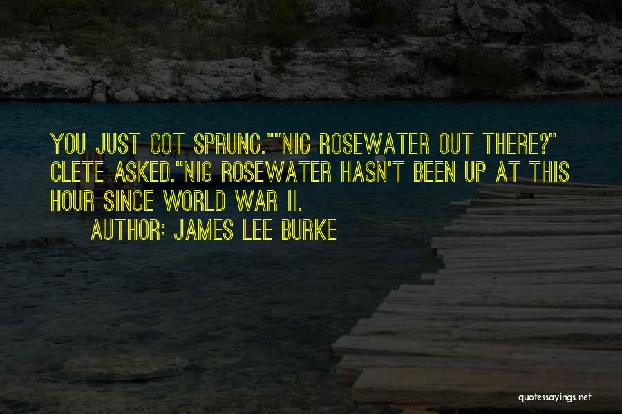 James Lee Burke Quotes: You Just Got Sprung.nig Rosewater Out There? Clete Asked.nig Rosewater Hasn't Been Up At This Hour Since World War Ii.