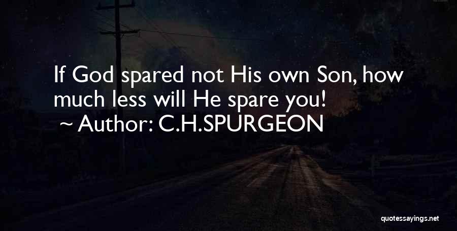 C.H.SPURGEON Quotes: If God Spared Not His Own Son, How Much Less Will He Spare You!