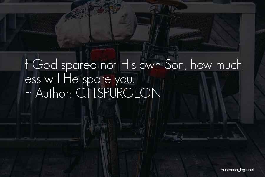 C.H.SPURGEON Quotes: If God Spared Not His Own Son, How Much Less Will He Spare You!