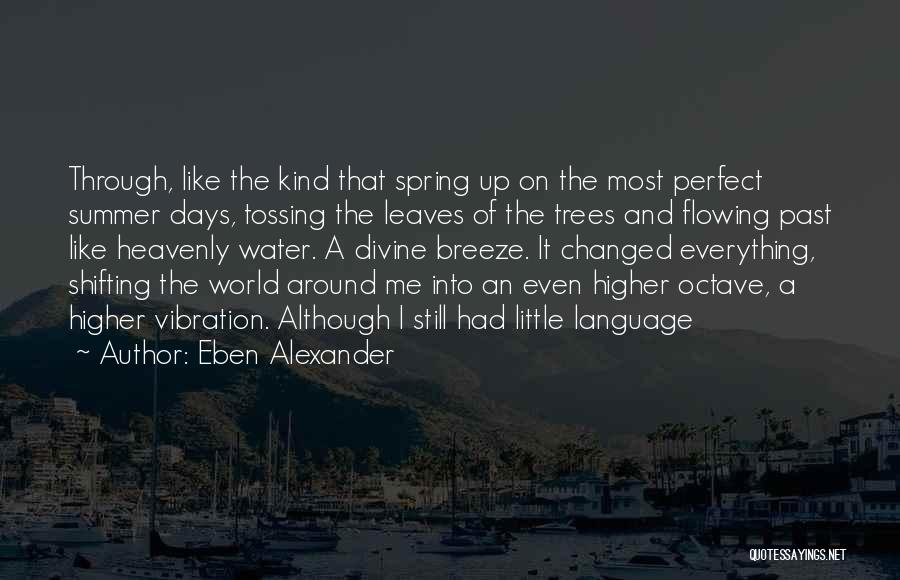 Eben Alexander Quotes: Through, Like The Kind That Spring Up On The Most Perfect Summer Days, Tossing The Leaves Of The Trees And