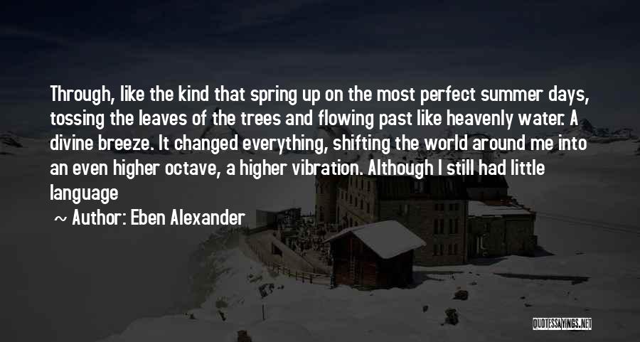 Eben Alexander Quotes: Through, Like The Kind That Spring Up On The Most Perfect Summer Days, Tossing The Leaves Of The Trees And