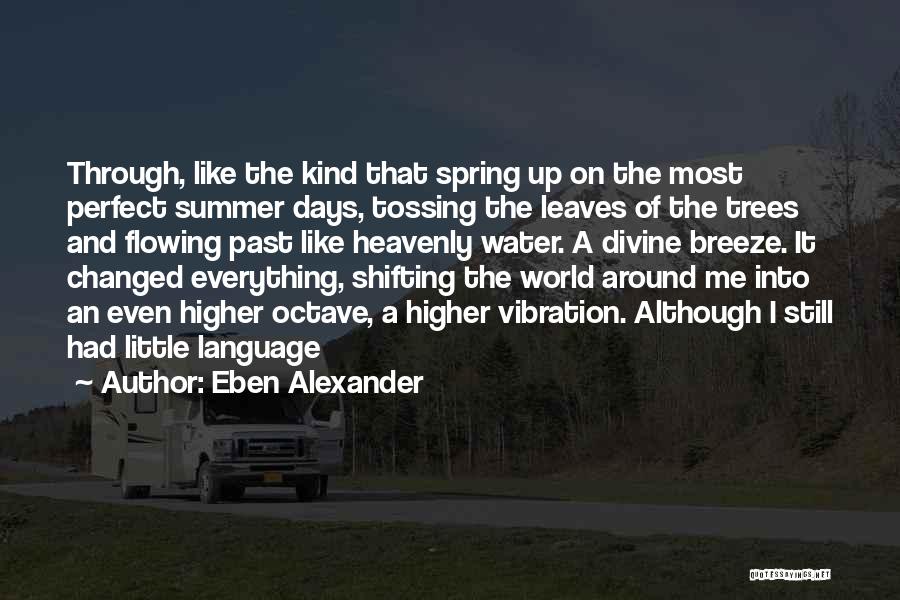 Eben Alexander Quotes: Through, Like The Kind That Spring Up On The Most Perfect Summer Days, Tossing The Leaves Of The Trees And