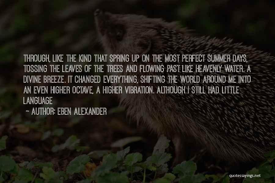 Eben Alexander Quotes: Through, Like The Kind That Spring Up On The Most Perfect Summer Days, Tossing The Leaves Of The Trees And