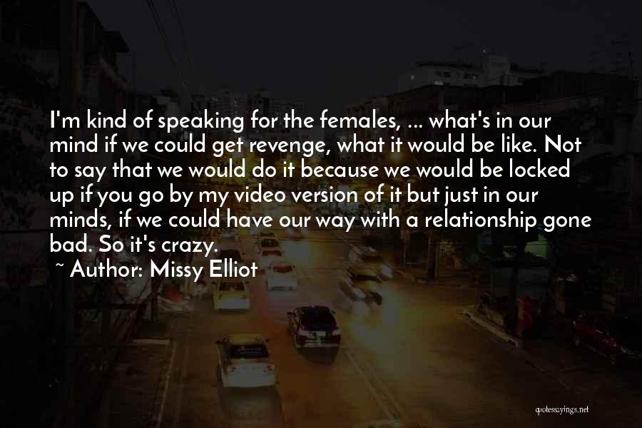 Missy Elliot Quotes: I'm Kind Of Speaking For The Females, ... What's In Our Mind If We Could Get Revenge, What It Would