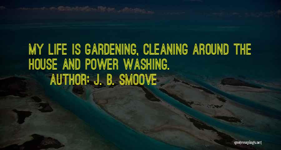 J. B. Smoove Quotes: My Life Is Gardening, Cleaning Around The House And Power Washing.