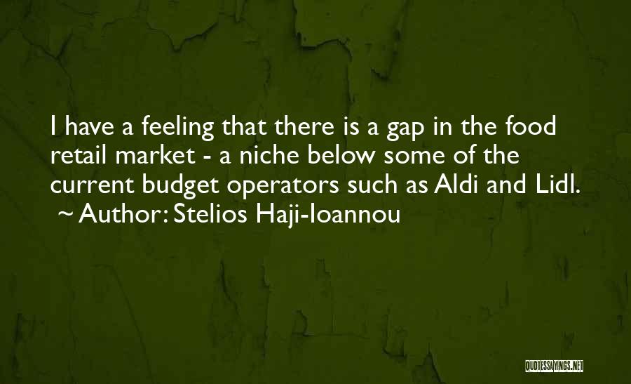 Stelios Haji-Ioannou Quotes: I Have A Feeling That There Is A Gap In The Food Retail Market - A Niche Below Some Of