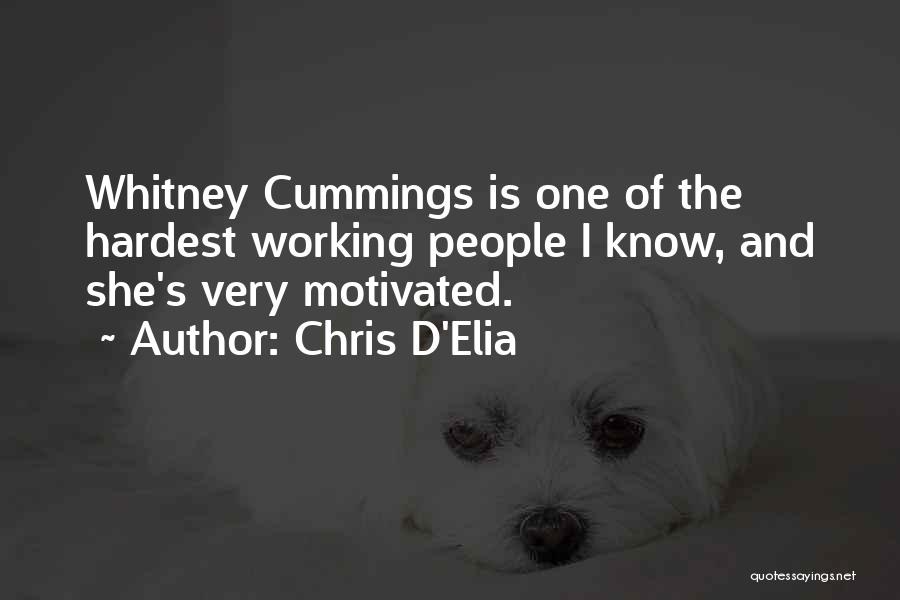 Chris D'Elia Quotes: Whitney Cummings Is One Of The Hardest Working People I Know, And She's Very Motivated.