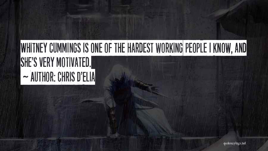 Chris D'Elia Quotes: Whitney Cummings Is One Of The Hardest Working People I Know, And She's Very Motivated.