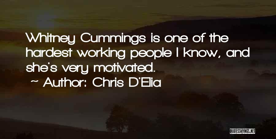 Chris D'Elia Quotes: Whitney Cummings Is One Of The Hardest Working People I Know, And She's Very Motivated.